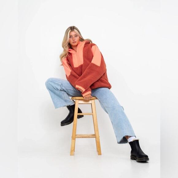 FREE PEOPLE Lead The Pack Fleece Jacket Size Medium - Picture 5 of 15